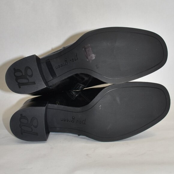 NEW $530 PAUL GREEN Panache Waterproof Bootie BLACK CRINKLED PATENT 9 (TD13)